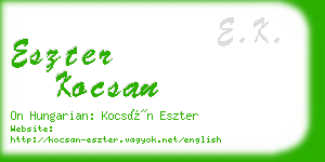 eszter kocsan business card